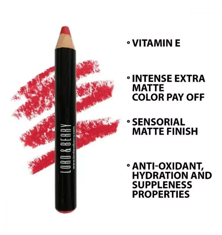 2x Lord & Berry MAXIMATTE Crayon Matte Lipsticks Intense Colour NEW - Image 2 of 3