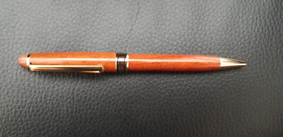 Stylo Bille Vintage Ritepoint - Marron Plastique Et Or - Avec Annonce - Fabriqué Aux États-Unis - Occasion En Très Bon état