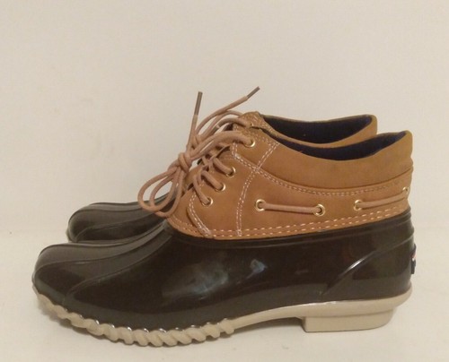 Para Tommy Hilfiger talla 8m Botas de Pato Zapatos Agua Lluvia Informal Marrón | eBay