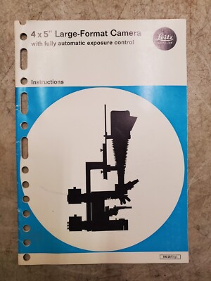 Leitz 4x5 Large Format Camera with Automatic Exposure Control Instruction Manual