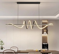 Lampadario led moderno con onda spirale 65w con telecomando lampada dimmerabile