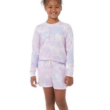NWT 32 Degrees Big Girls Youth 2-piece Long Sleeve Top and Shorts Set XS-L