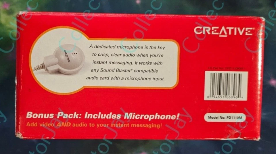 Creative Labs WebCam NX PC Camera Bonus Microphone Windows XP AOL 2004 Vintage - Image 3 of 3