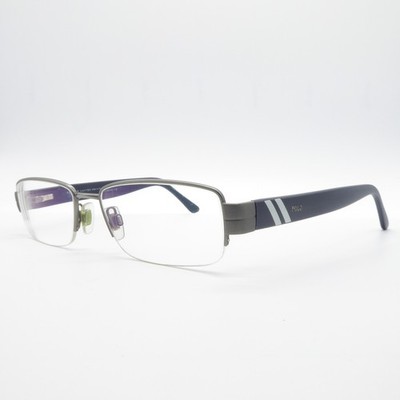 Polo Brille 1115 Herren Silber Halbrand Metall Brille Brillengestell 54mm