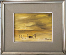 DIPINTO AD OLIO SU TELA "PAESAGGIO" FIRMATO DALL'AUTORE