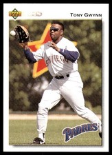Tony Gwynn 1992 Upper Deck #274 San Diego Padres FREE SHIPPING AutographDen