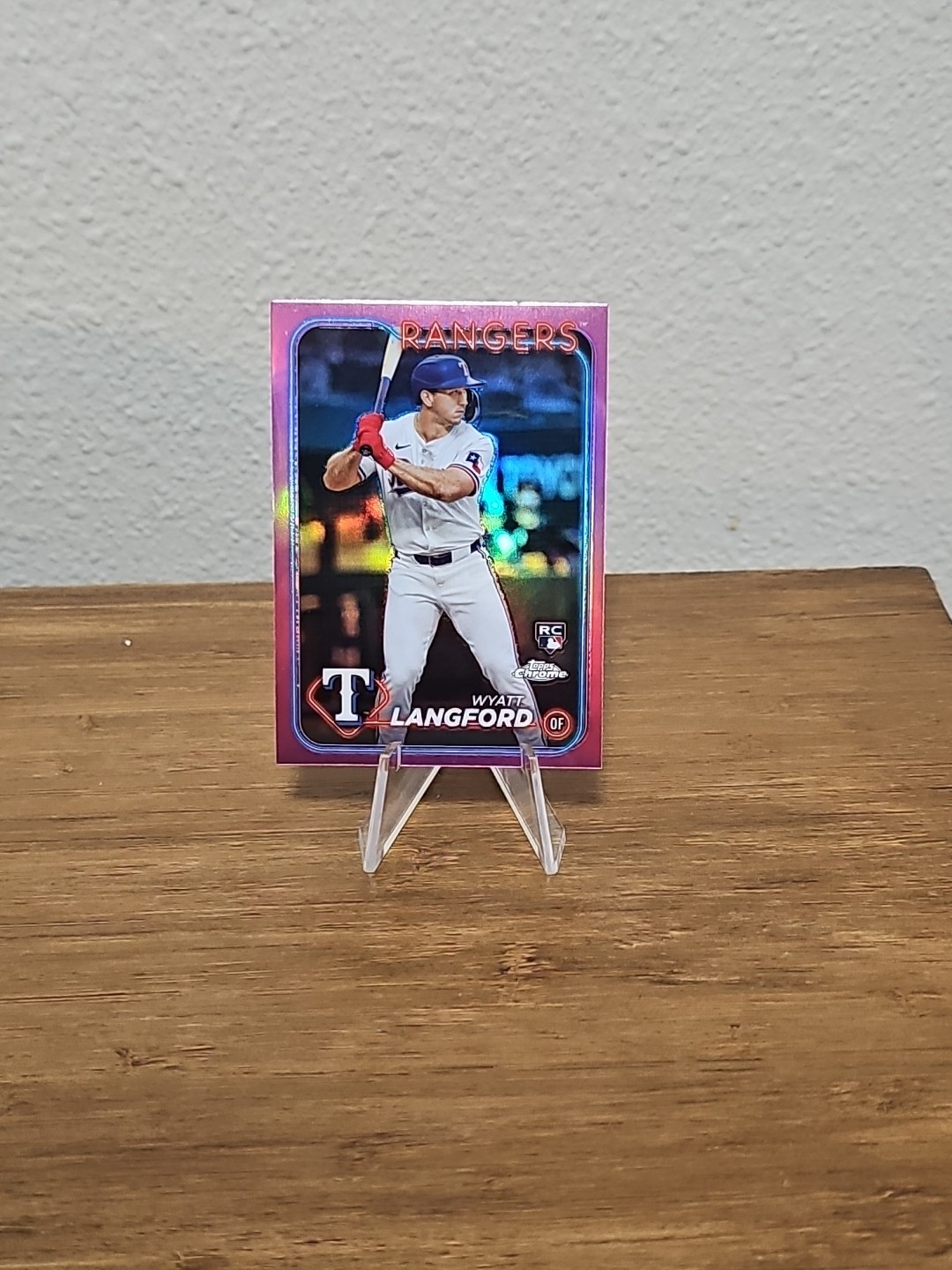 2024 Topps Chrome - Wyatt Langford #122 Pink Refractor (RC)
