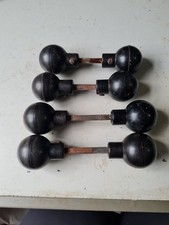 4 x  pairs of old vintage Bakelite door Handles black