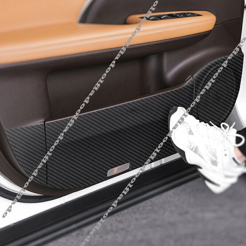 Para Lexus RX350 450H 16-22 Fibra de Carbono PU Puerta Anti Kick Pad Borde Protector Foto 2 de 4
