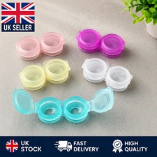 Compact Contact Lens Case Travel Box Press Type Lightweight Candy Colours UK