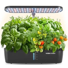 Hydroponics Growing System Kit 12 Pods, Indoor herb Garden with 20W LED Grow ...
