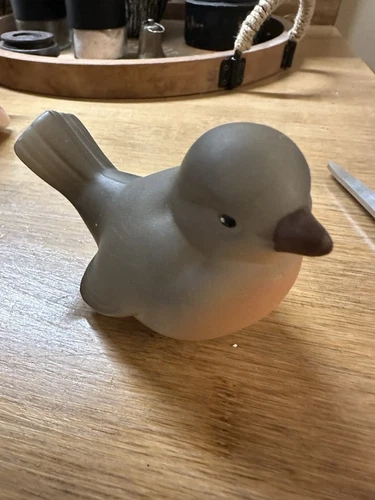 Fenton Bird Gray And Burnt Orange Hand Painted Signed By Stephens