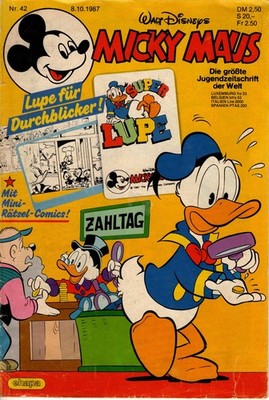 Micky Maus Heft Nr. 42  1987 Walt Disney Egmont Ehapa Verlag GmbH