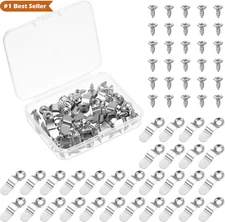 50Pcs Picture Frame Turn Button, Frame Backing Fasteners with 50Pcs Screws, Fram