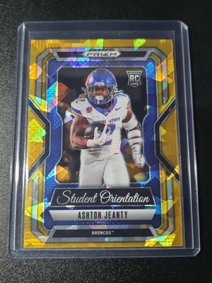 Ashton Jeanty - Prizm Draft Picks 2025 - Raiders - Student - Gold Ice - RC