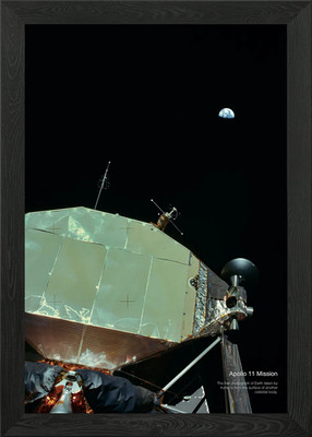 Apollo 11 Erde gerahmtes Wandbild Poster Leinwanddruck Bild