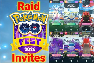 Pokémon Fest RAID Invite - Any 1 R-a-i-d