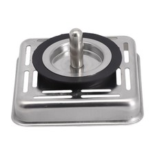 Square Stainless-Steel Kitchen Sink Strainer Drainer Post Stopper Waste Plug/new