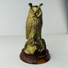 Vintage Brass Owl Ornament On