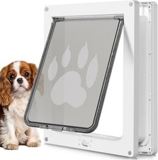 Large Doggie Door with Magnetic Locking Panel for Home Security - Durable
