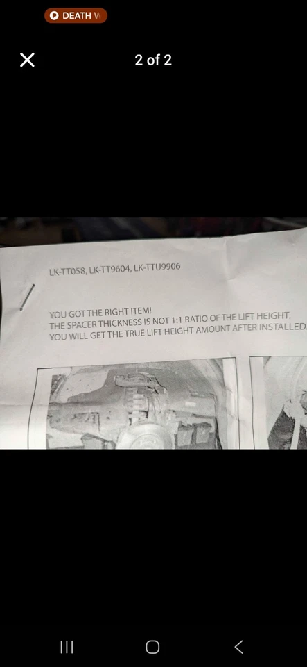 Kit de elevação dianteira | Elevação de 2 polegadas | para Toyota Tacoma 4Runner FJ Cruiser kit de nivelamento - Imagem 2 de 2