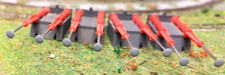 4 x Peco SL-42 Hydraulic Buffer Stops Used in working order. Unboxed. See Desc.