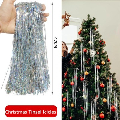 3000er Weihnachtsbaum Lametta Girlande Schillernde Fransen Dekorationen