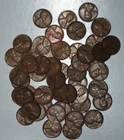 1938  Lincoln Wheat Cent 1 Roll  (50  ) EF- AU  RL 83