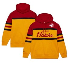  FPHD6293-AHAYYPPPGDSC MENS MITCHELL  NESS HEAD COACH HOODIE HAWKS