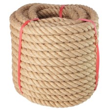 Manila Rope 1 Inch x 100 Feet, Twisted Thick Rope for Landscaping, Crafts, Sp...