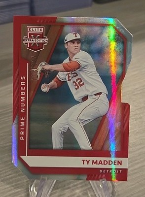 Ty Madden 2021 Elite Extra Edition Prime Numbers Die Cut /115 #32 Detroit Tigers