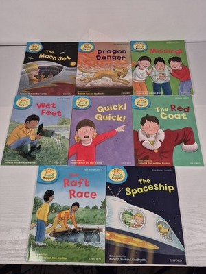 8x Biff, Chip And Kipper Books Level 4 Read With Oxford Phonics First Stories 