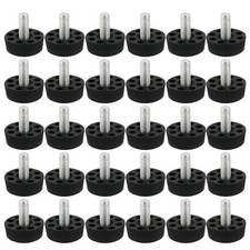 Pie nivelador deslizante de Muebles de tipo tornillo M8x20mm rosca 30pcs