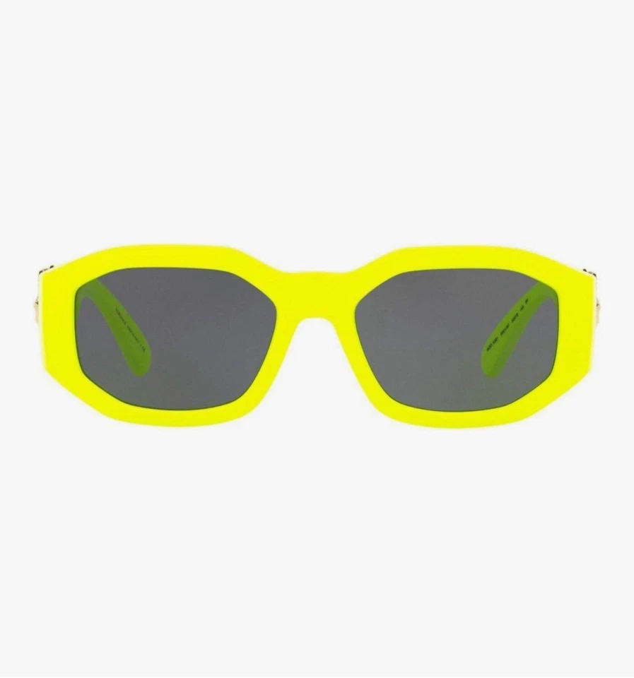 Gafas de sol Versace VE 4361 532187 amarillas fluo cuadradas lentes grises. Foto 2 de 4