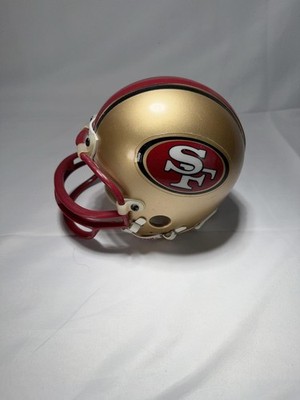 San Francisco 49ers Mini Helmet NFL Football Gold Red Collectible Display Desk