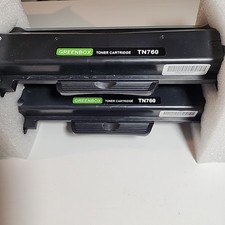 GREENBOX TN760 Black Toner Cartridges High Yield Replacement for Brother 2 Pack