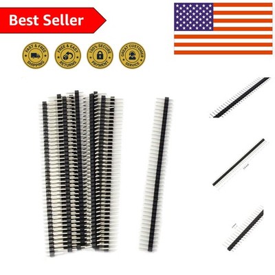 2.54mm 10pcs Male Header Pin Strip - Ideal Connector for Electronics