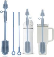 Bottle Brush  Straw Cleaner Brush Set,Silicone Bottle Brush with Sturdy Handle