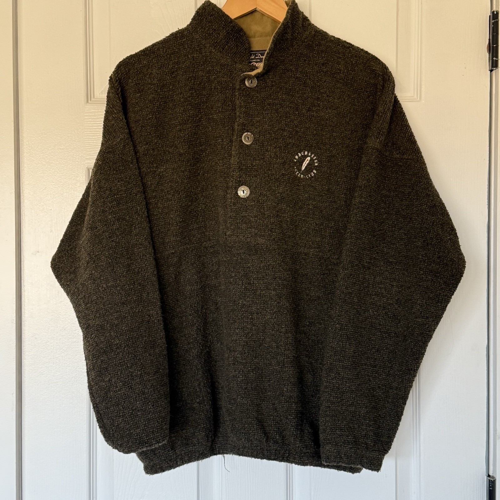 Straight Down Wool Blend Button Mock Neck Sweater… - image 1