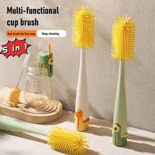 5 In 1 Multifunctional Bottle Brush, Long Handle Cup Brush, Cleaning Wash Brush