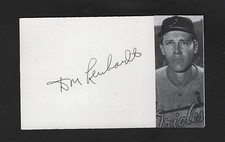 1954 DON LENHARDT BALTIMORE ORIOLES AUTOGRAPHED 3X5 W/PHOTO d.2014