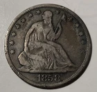 1858-O Seated Liberty Half Dollar 50C Silver Circulated Business Strike