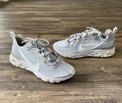 Nike React Element 55 Womens 8 Running Shoes Wolf Gray Sneakers BQ2728-005