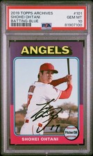 2019 Topps Archives Shohei Ohtani #101 Batting Blue SSP #/25 PSA 10