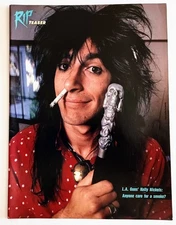L.A. GUNS~KELLY NICKELS~1990 POSTER~VINTAGE FULL PAGE MAGAZINE PINUP CLIPPING