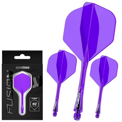 Darts Fusion Integrated Flight & Shaft System No.2 Shape & Design Purple Color...