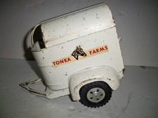 1950 s Vintage Tonka Farms Horse Trailer pressed steel toy
