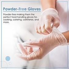 Medicom Vitals Vinyl Disposable Gloves Powder Free Clear Large 100 Pack — image 12
