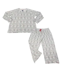 Muk Luks X Jen Coffey Holly Jolly PJ Set Prancing Deer XS New