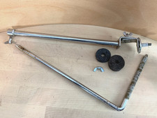 GRETSCH 50s 60s Vtg CYMBAL L-ARM Telescoping Ride Mount Holder Part Round Badge